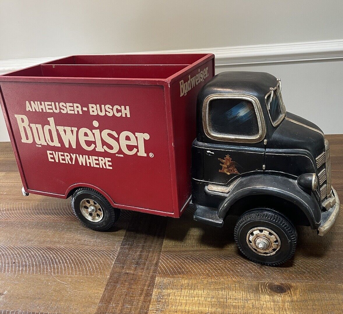 Vtg Budweiser Beer Truck 15” Tall 30” Length Promotional Display Man Cave Rare