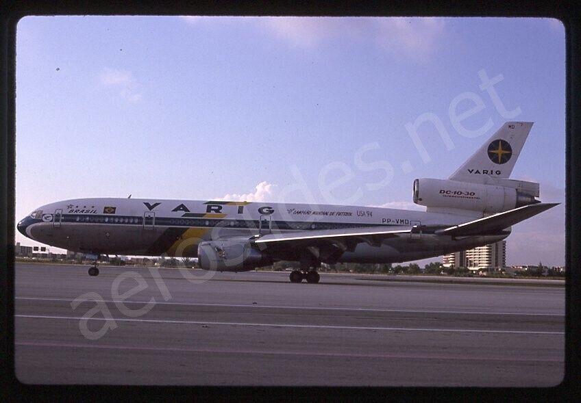 Varig McDonnell Douglas DC-10-30 PP-VMD Oct 94 Kodachrome Slide/Dia A1