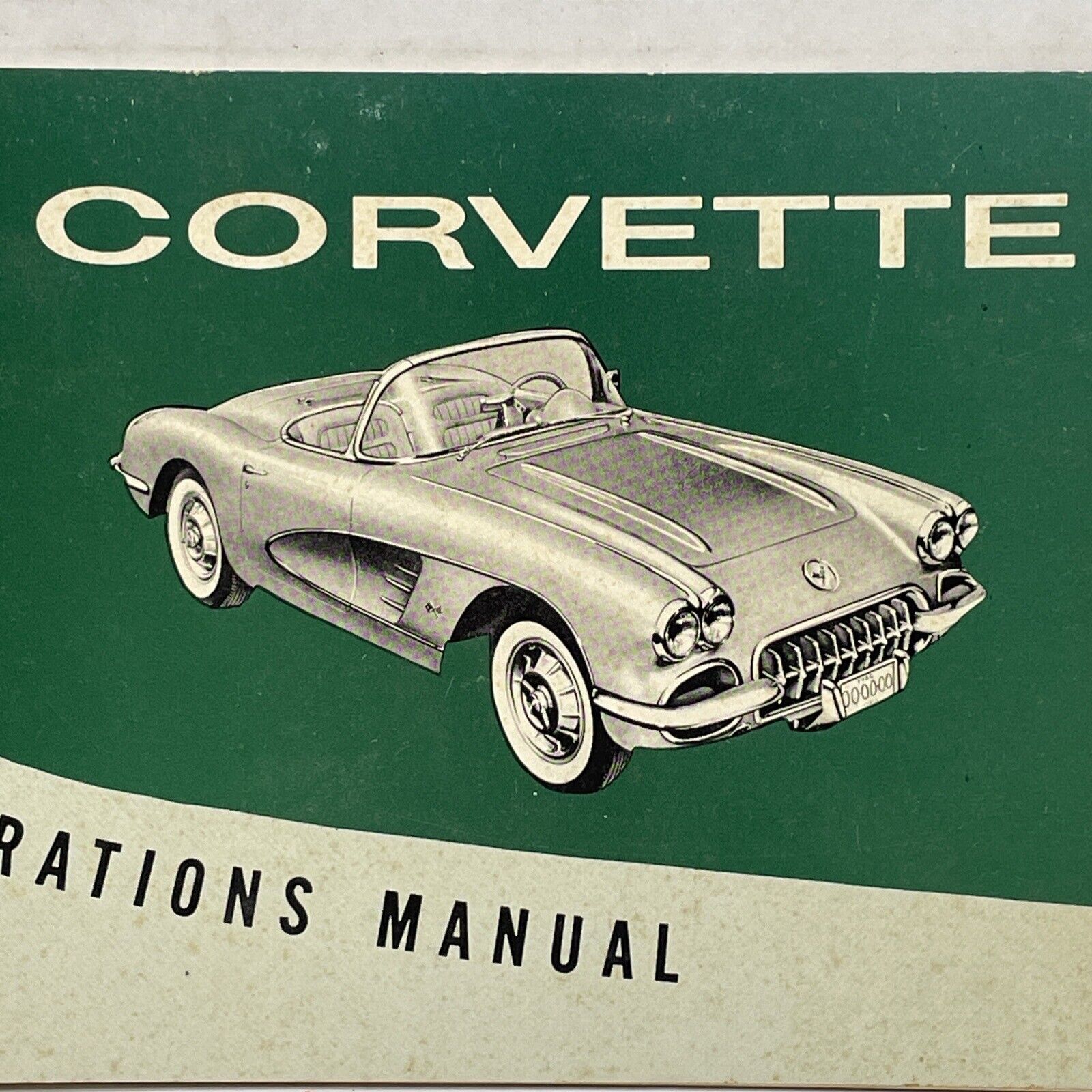 1960 Corvette Original Operations Manual 2nd Edition with Subscription Card
