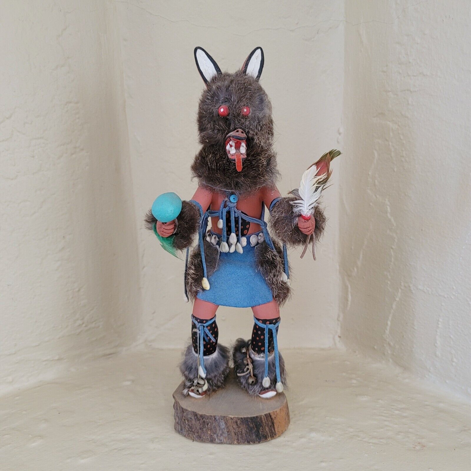 Vintage Collectible Irene McBrown Navajo Handmade Wolfman 15\