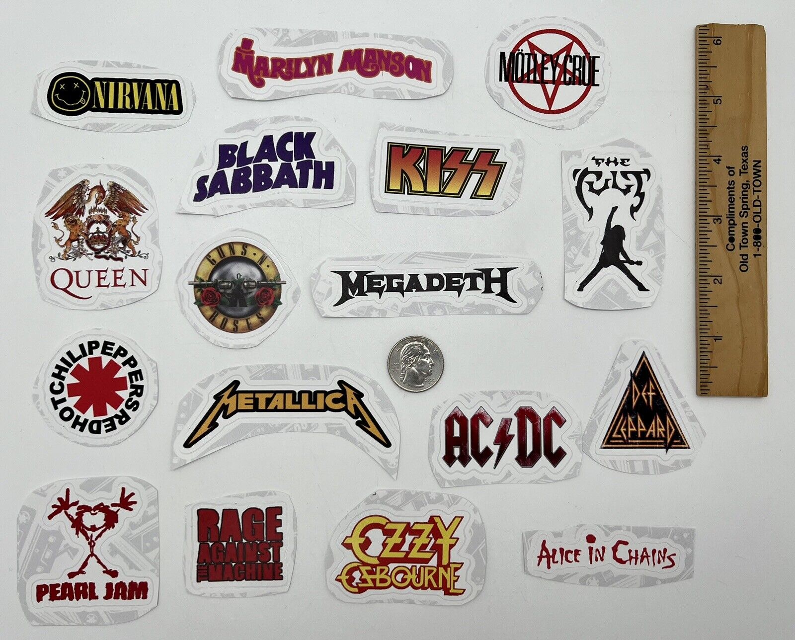 Vinyl Sticker Your Favorite Rock Band - window, laptop, water bottle (c1)