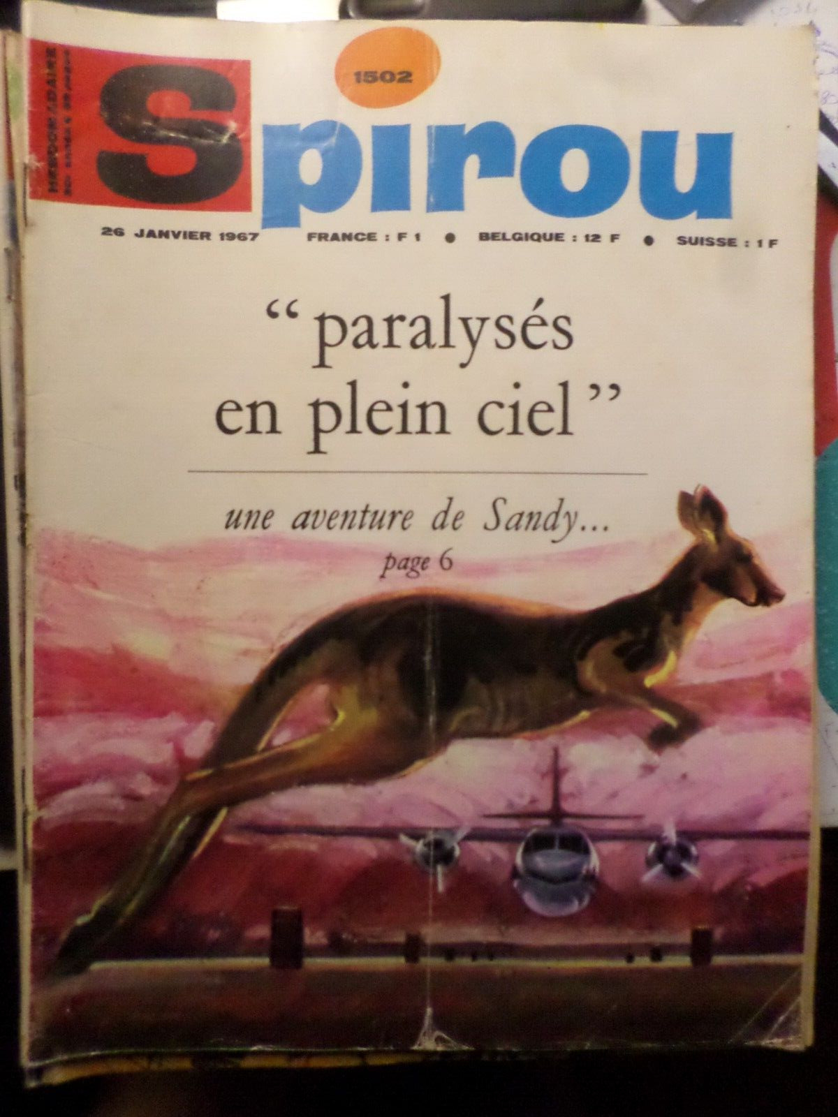 Journal Spirou 1502 Weekly 1967, Comics, Electric Car, Mini Book