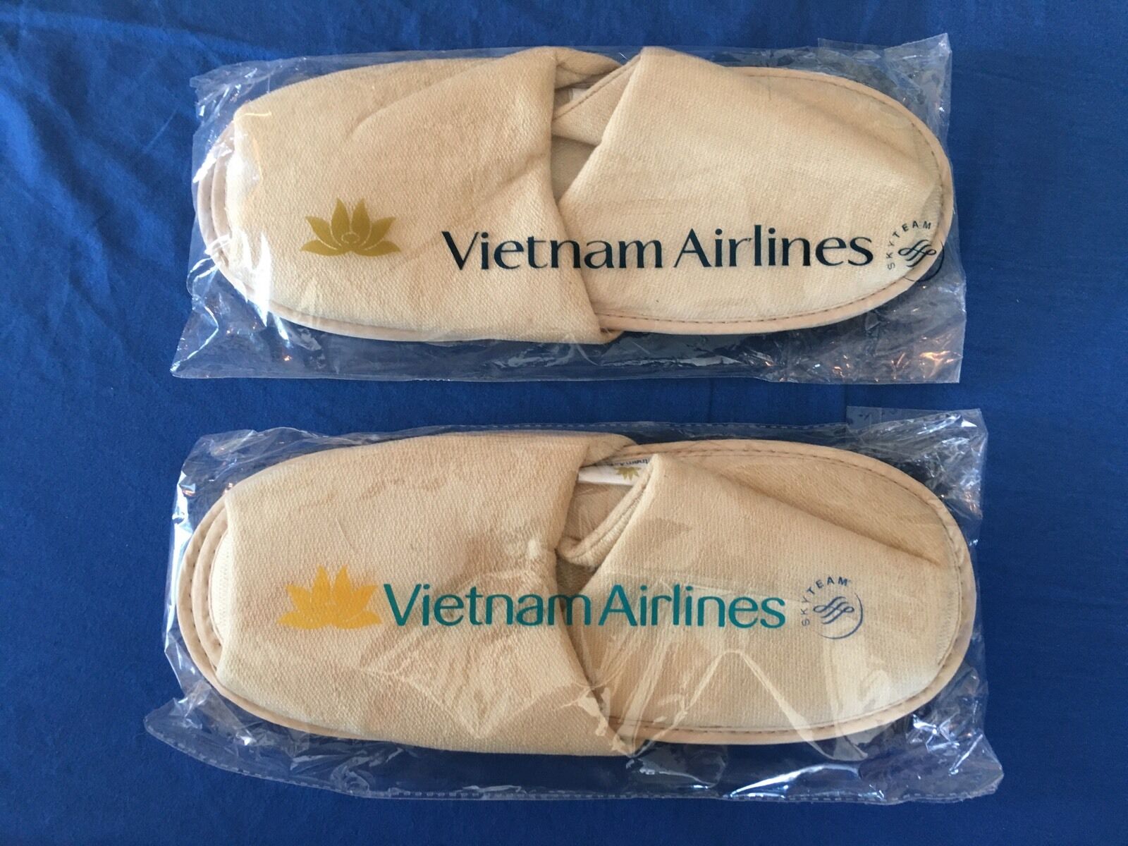 New 2 Pairs Of Vietnam Airlines First Business Class Slippers Skyteam Shoes 