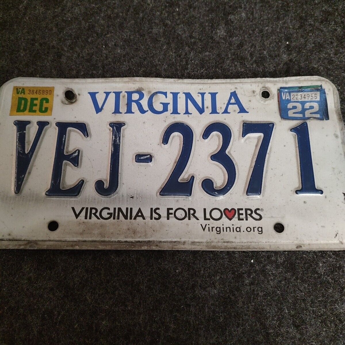 Vintage Virginia  Virginia Is For Lovers US Car License Plate 