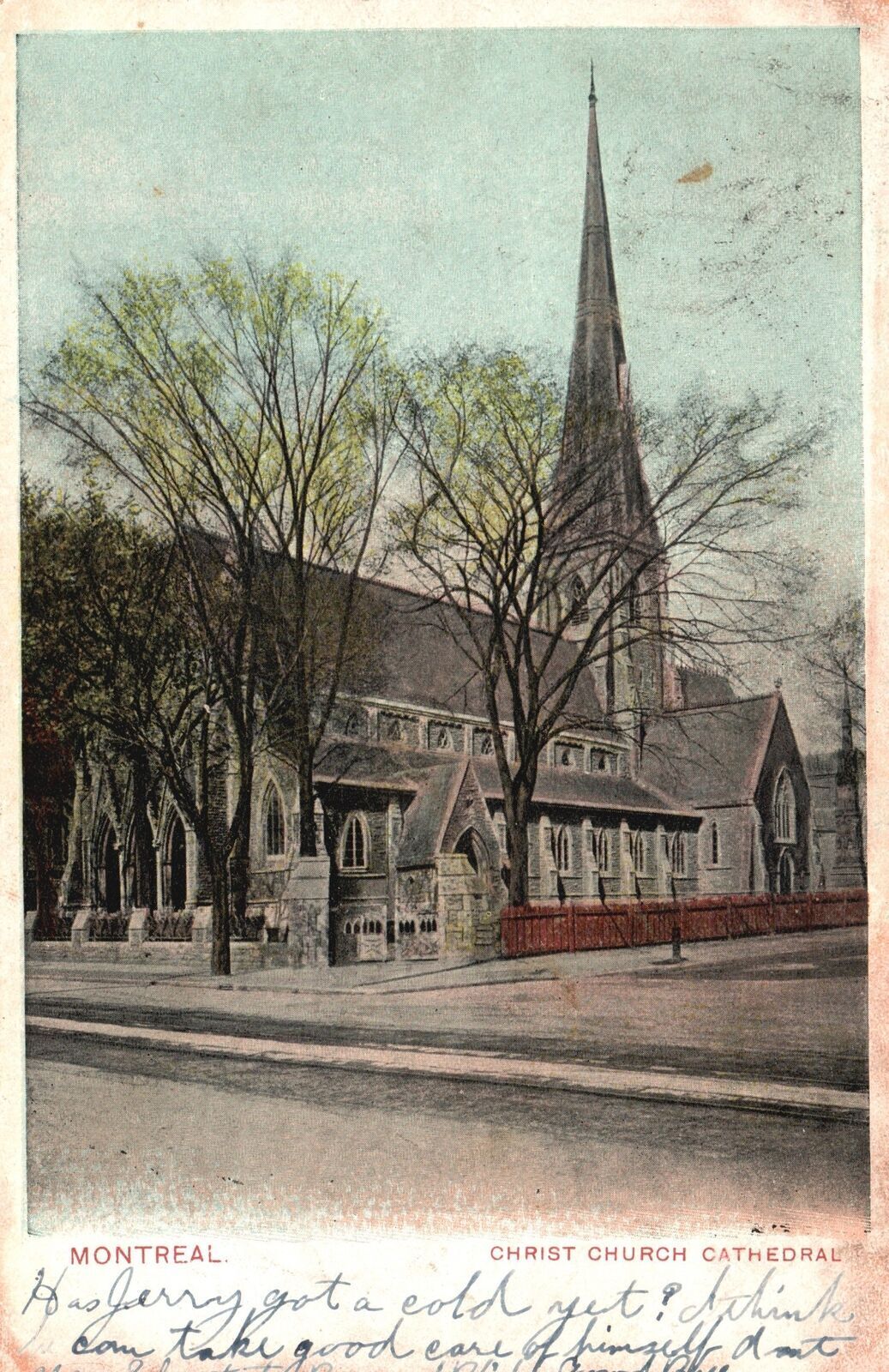 Vintage Postcard 1906 Christ Catholic Church Cathedral Montreal Canada Religious