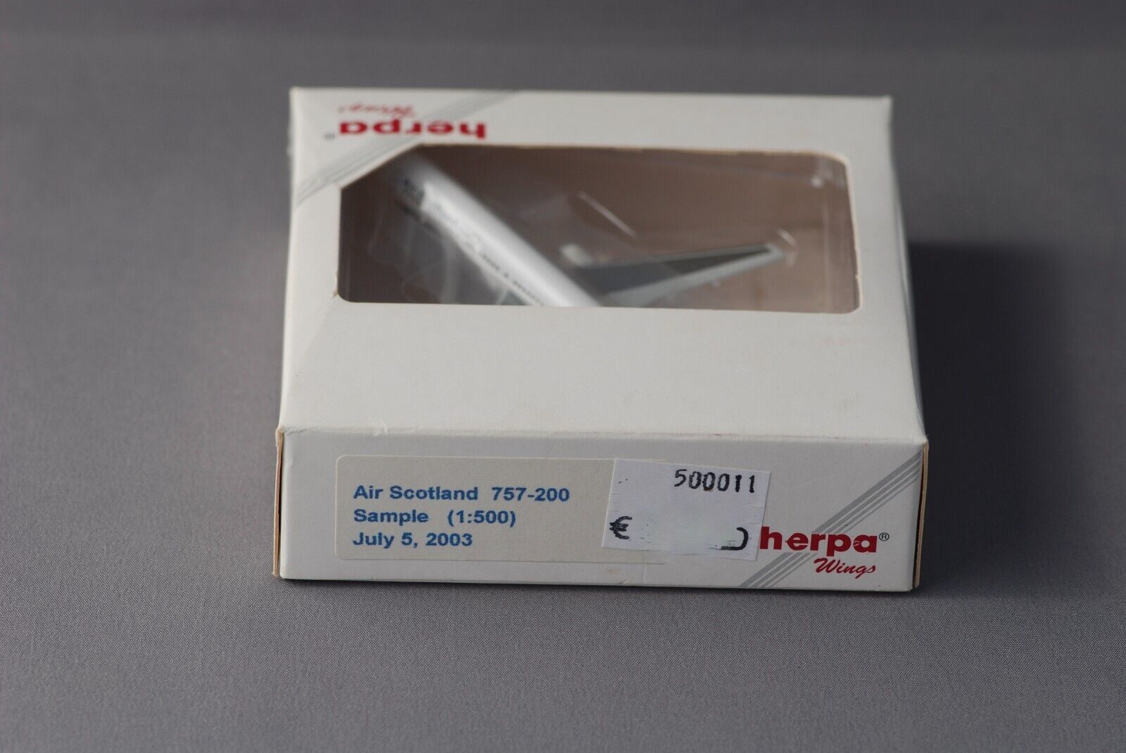 Air Scotland B757-200 SAMPLE, Herpa Wings 1:500, SX-BVN, never produced