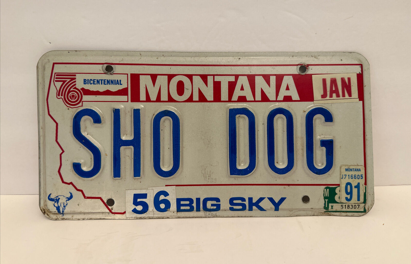MONTANA Vanity License Plate - SHO DOG  - BIG SKY, Show Dog
