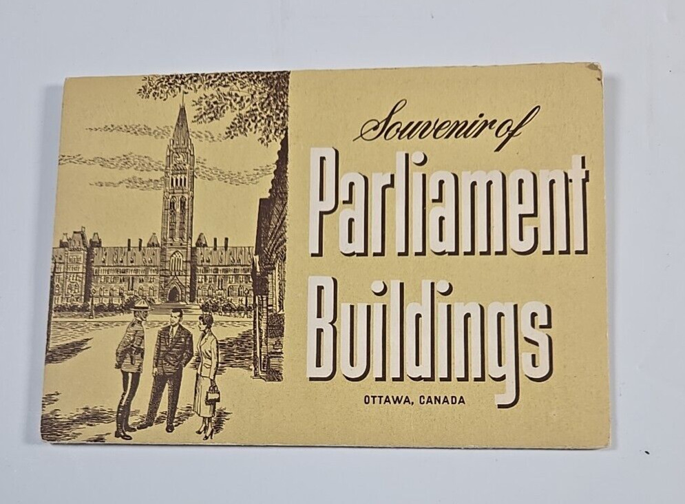 Vintage 1950s Souvenir Folder Parliament Buildings Ottawa Canada 12 views