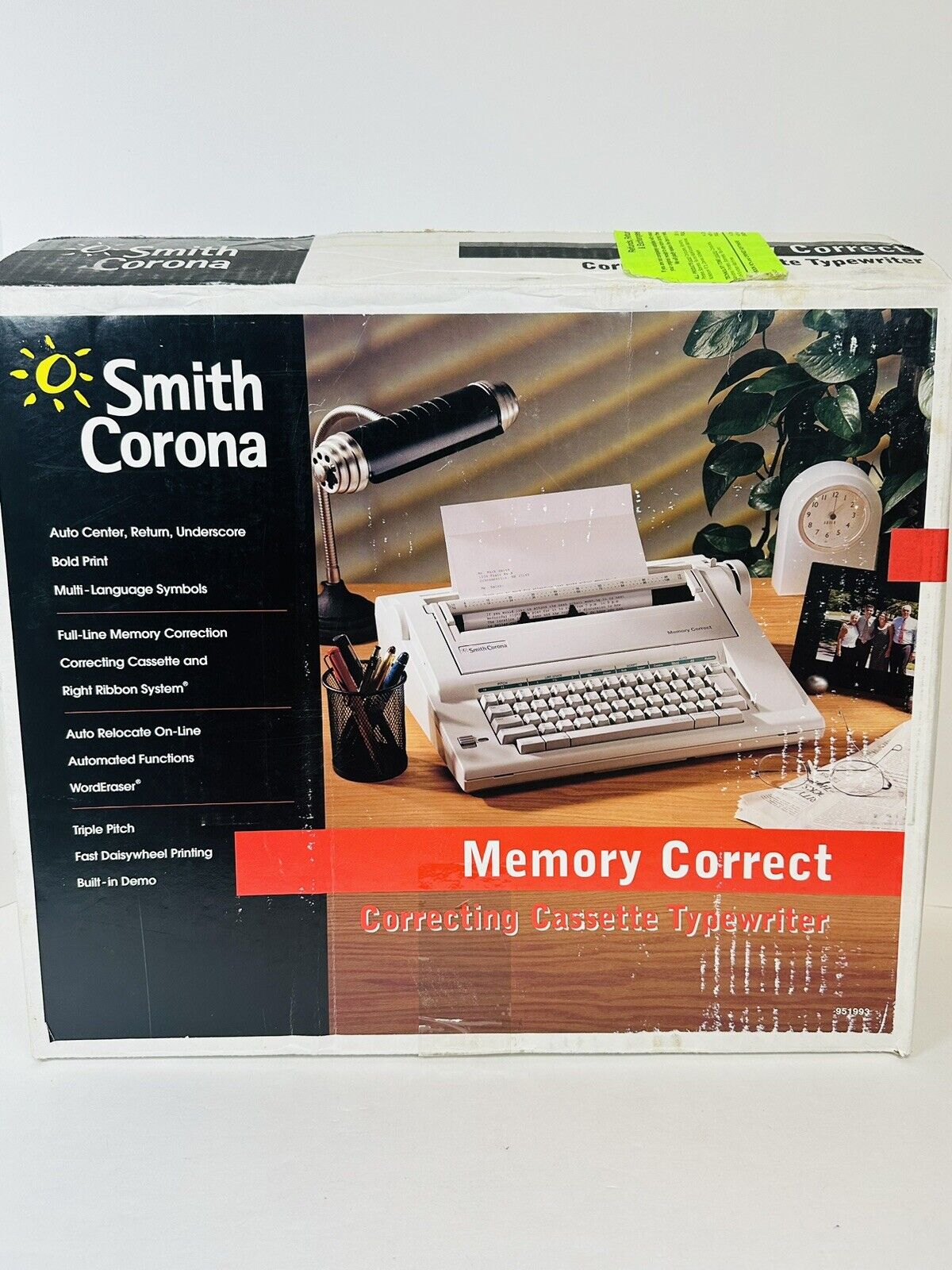 Smith Corona Memory Correct Correcting Cassette Typewriter With Box And Manual