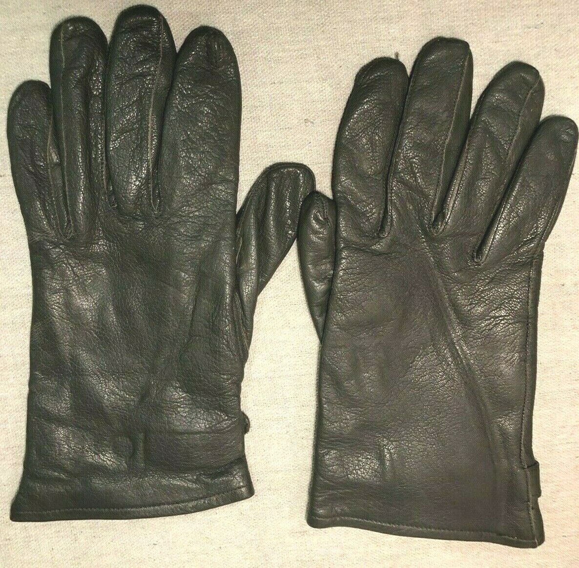 Post WWII German Luftwaffe Airforce Military Leather Gloves Grey 