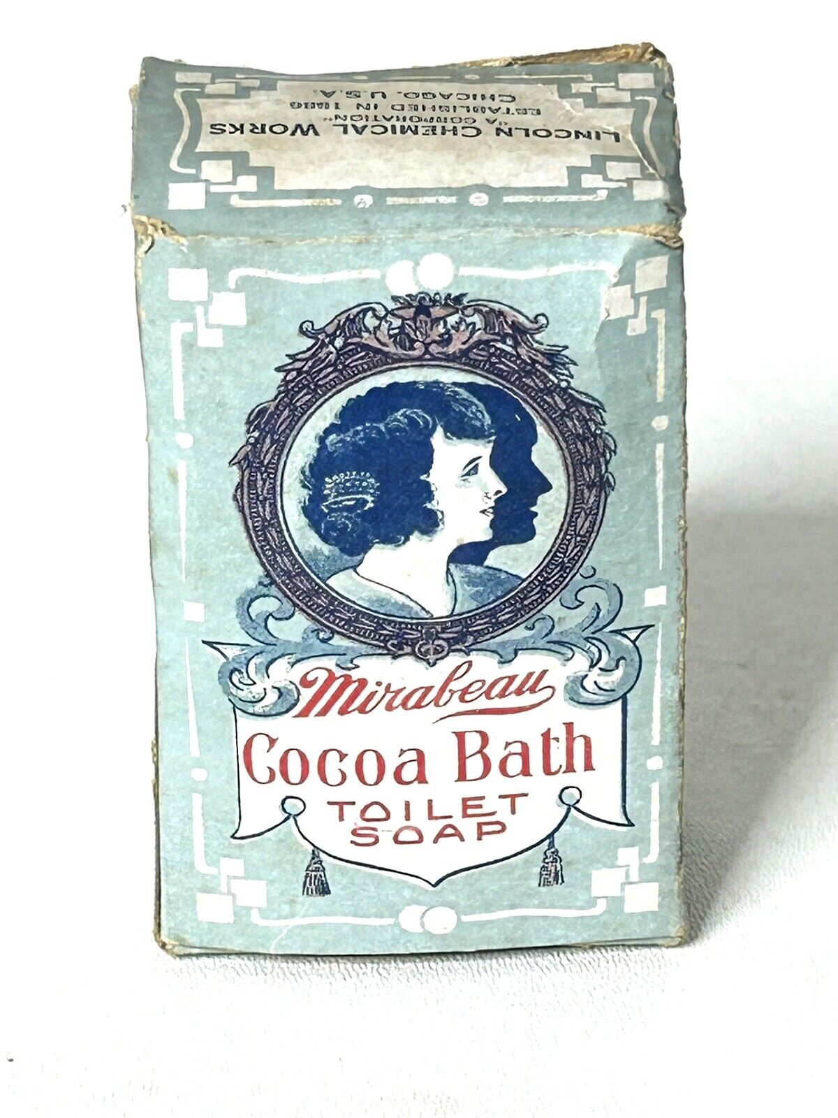VINTAGE MIRABEAU COCOA BATH SOAP TOILET SOAP EMPTY ANTIQUE BOX