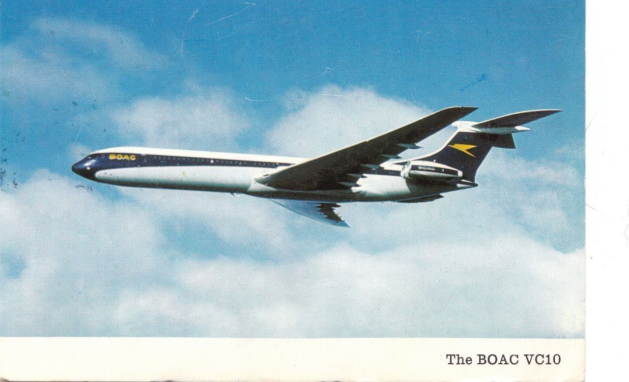 Postcard British Aircraft BOAC VC10