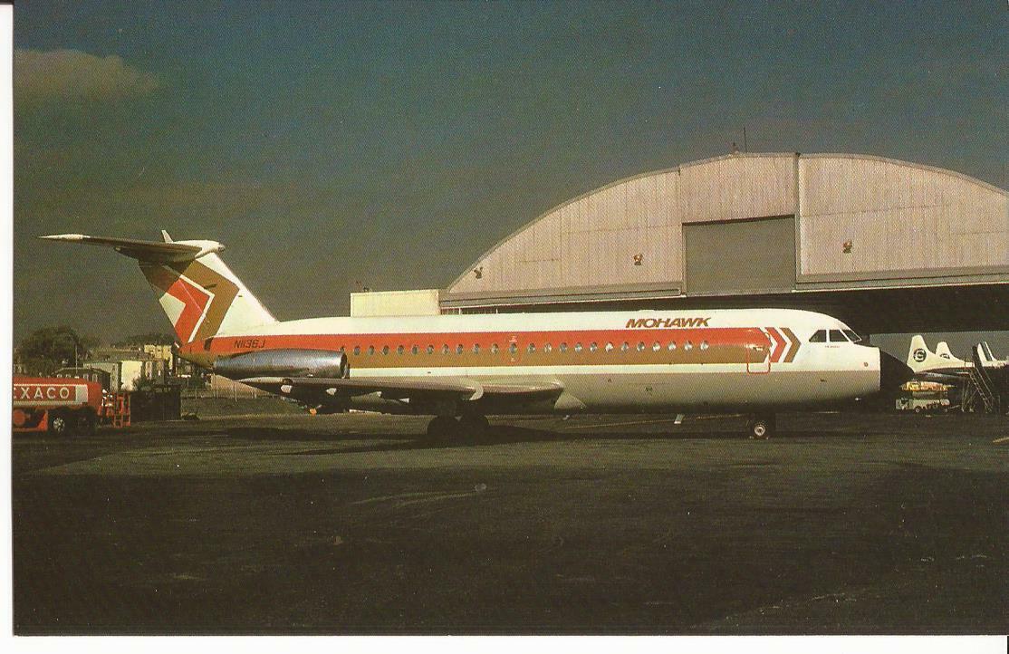 Mohawk Airlines BAC 111 203AE Vintage Postcard B27