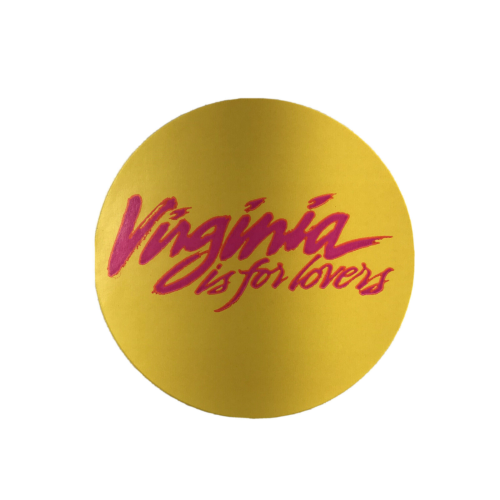 Virginia Is For Lovers Vintage Sticker 1990s
