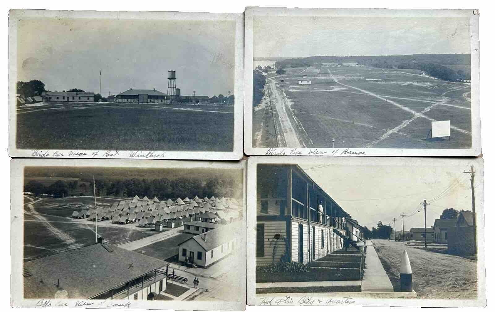 Military Fort Heath. Winthrop Maine Real Photo Postcards. AZO 1904-1918. RPPC.