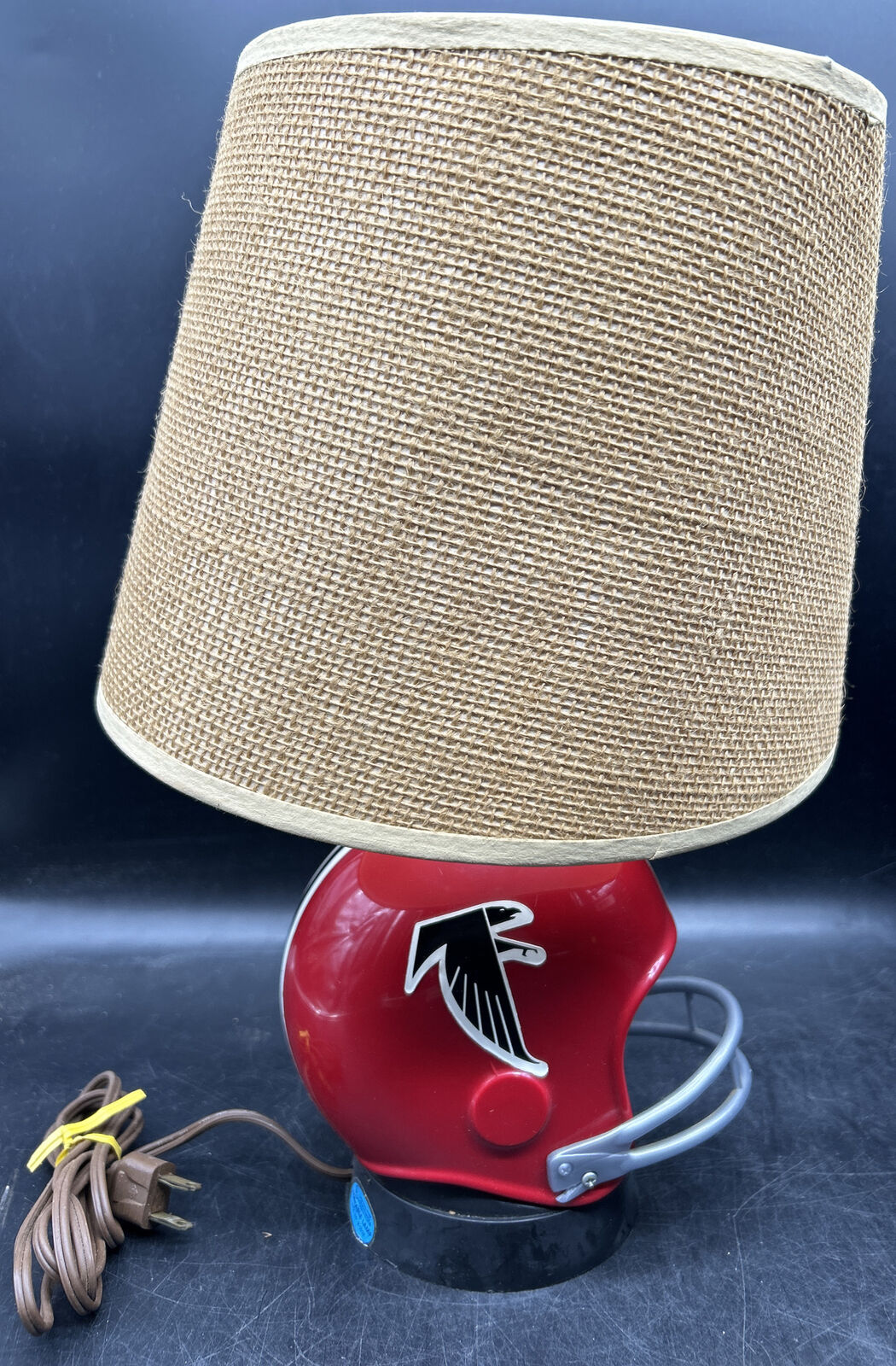 Vintage 1973 Atlanta Falcons Football Helmet Table Lamp Made In USA 15”