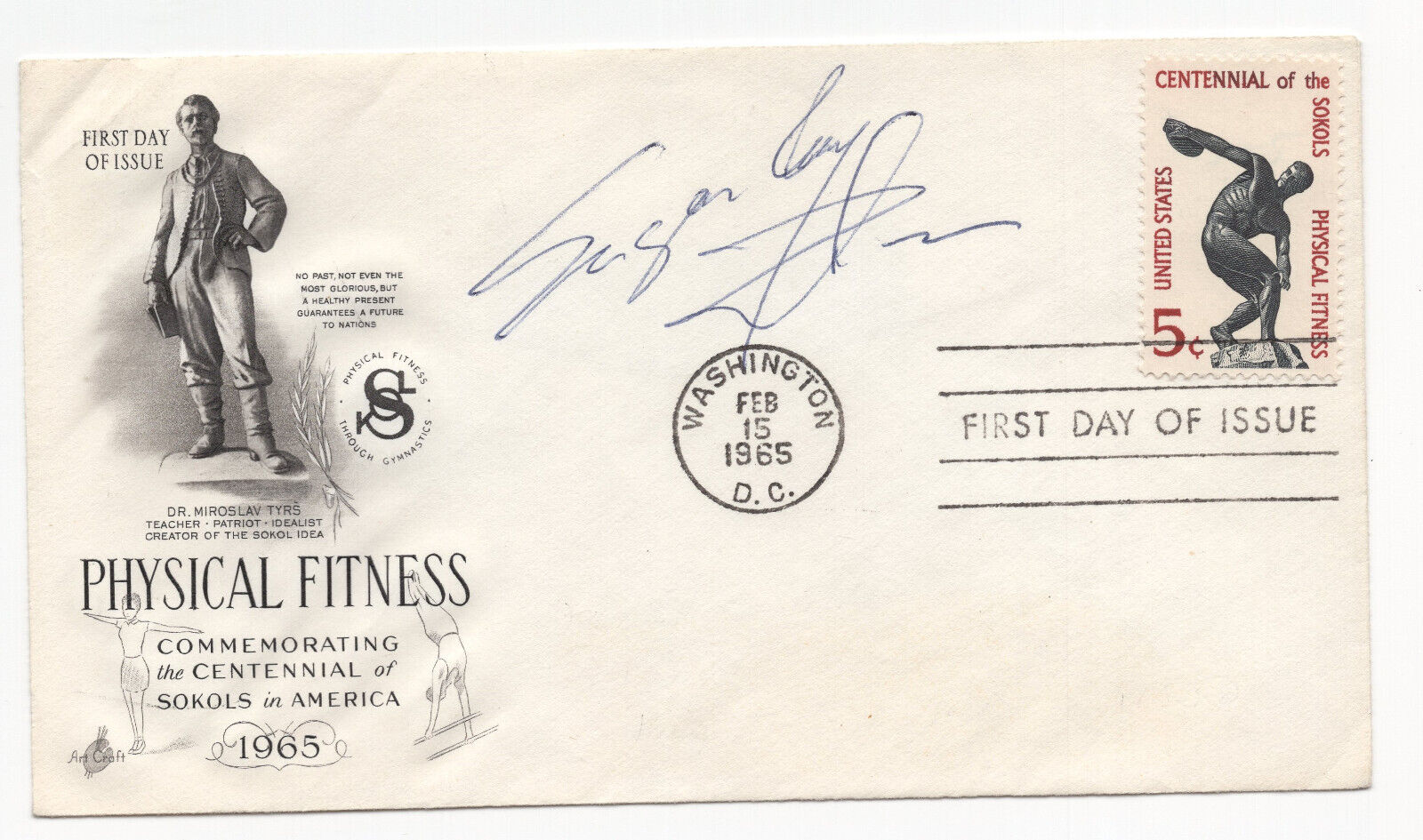 SUGAR RAY ROBINSON Boxer SIGNED AUTOGRAPH 1965 SOKOLS CACHET FDC FIRST COVER JSA