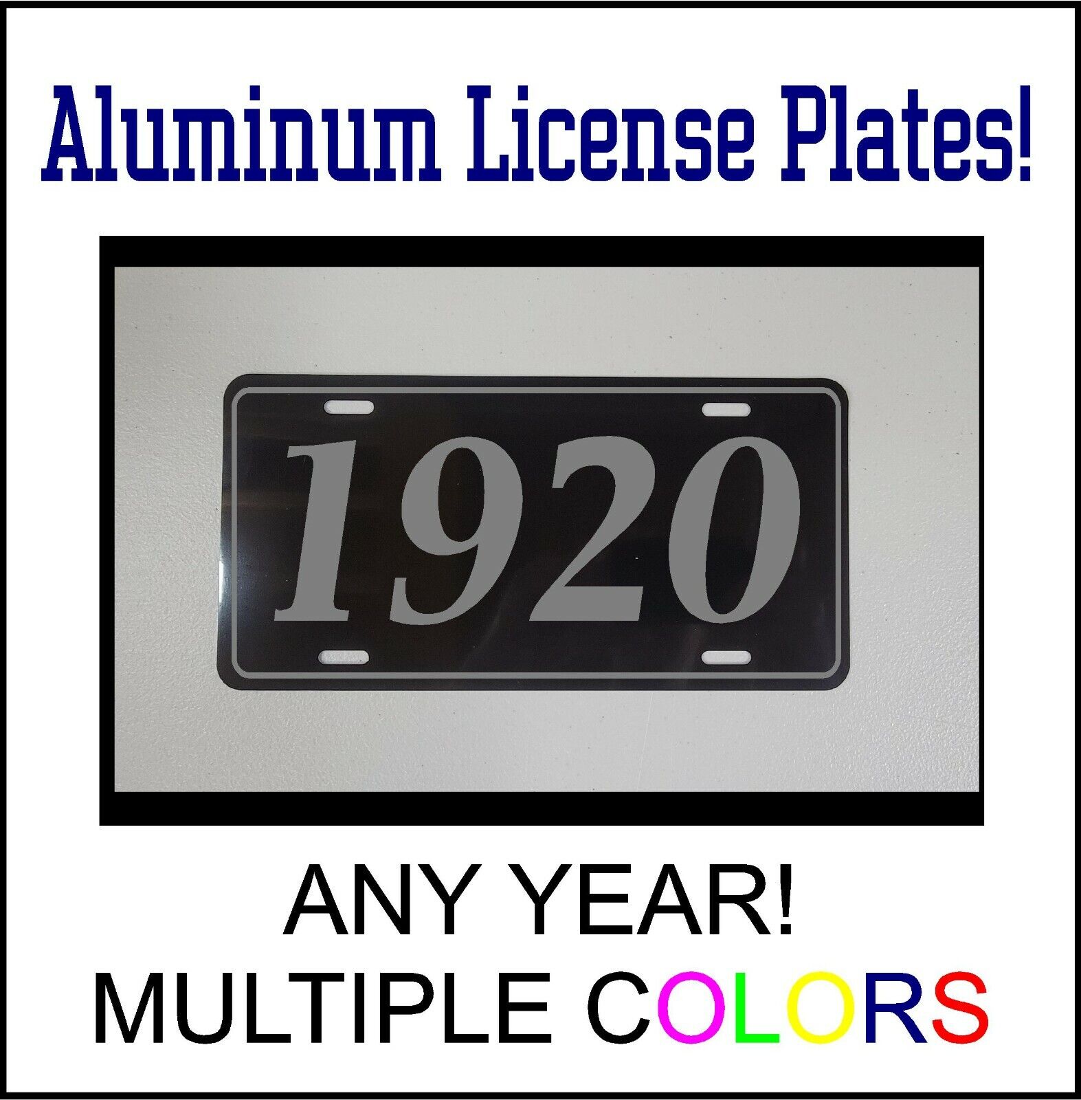 1920 LICENSE PLATE Compatible with FORD CHEVROLET ANTIQUE CAR HOT ROD YEAR