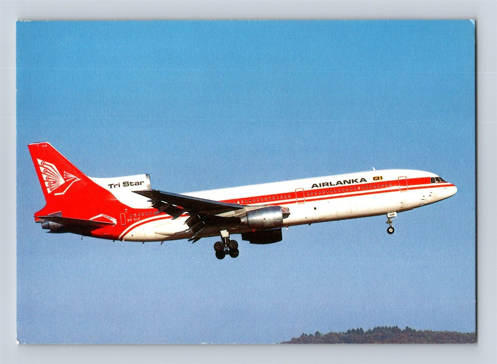 Aviation Airplane Postcard Air Lanka Airlines Lockheed L 1011-385 Tristar H9