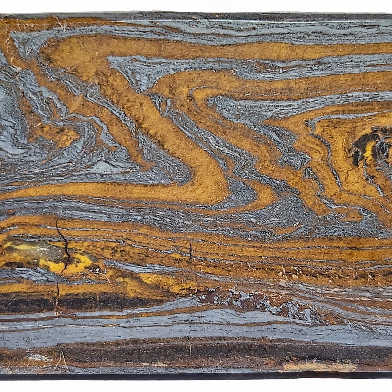Polished Banded Iron Formation Slab BIF Jasper Hematite, Western Australia, 245g