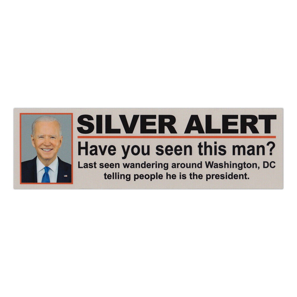 Funny Magnet, Joe Biden Silver Alert (Anti Joe Biden), Vote Donald Trump 2024
