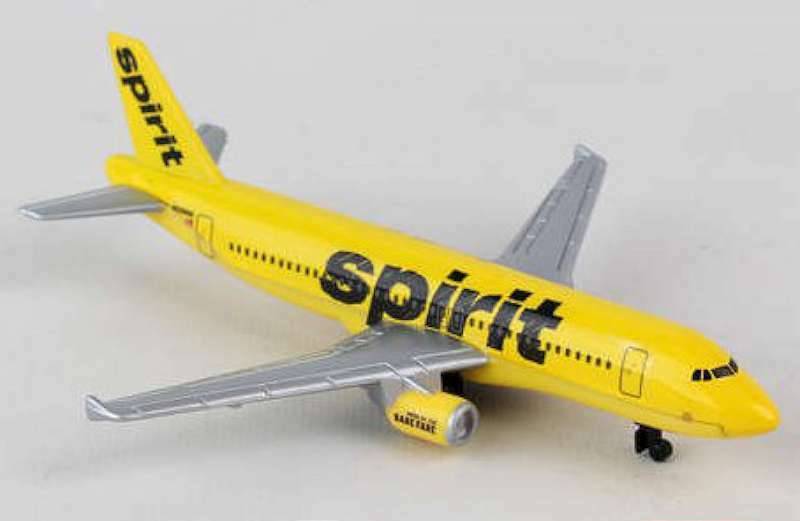 Spirit Airlines Airbus A320 (5" Wingspan) (Die Cast) 830715038742