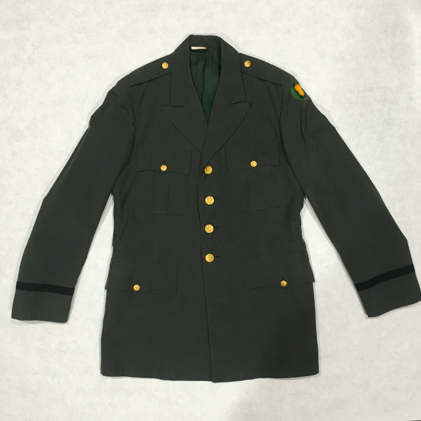 Vtg 87th US Army Reserves Golden Acorn Div Officer Dress Jacket Coat Men’s 40 L