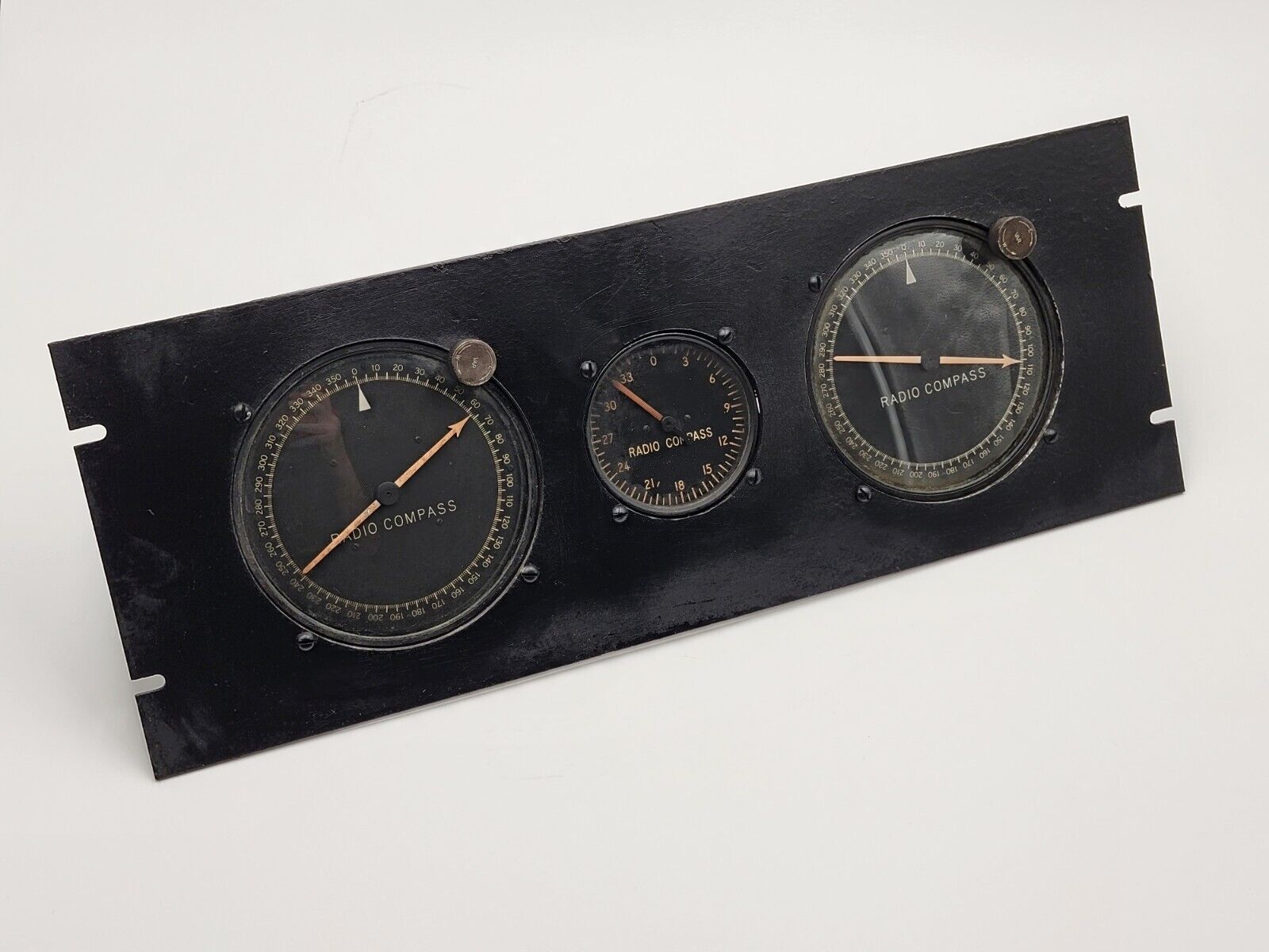 3 Display Pannel WWII Era US Army Aircraft Radio Compass Indicator Gauge PL-118
