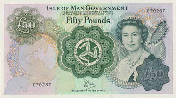 Isle of Man - 50 Pounds - P-39a - 1983 dated Foreign Paper Money - Paper Money -