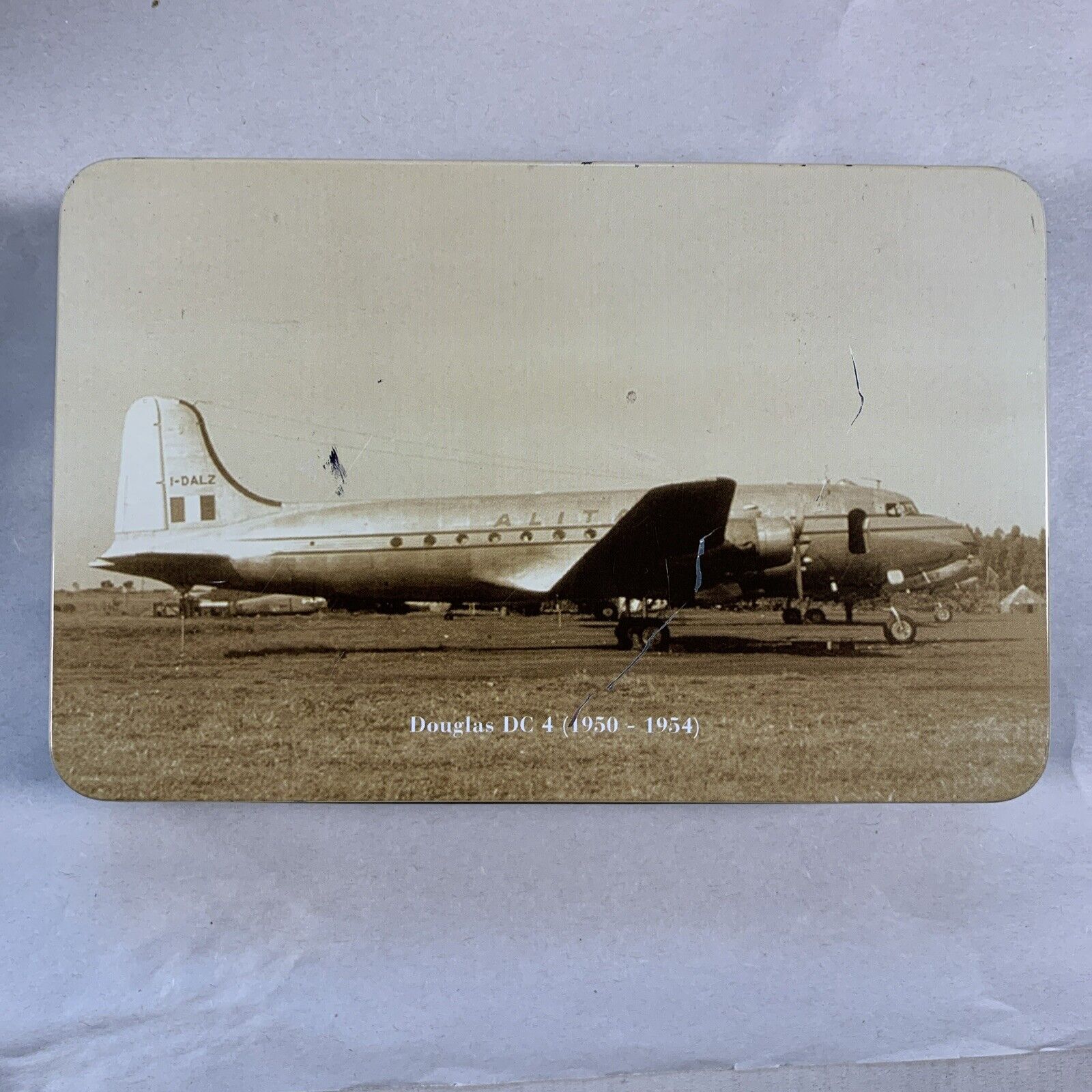 Vintage Alitalia Douglas DC 4 (1950-1954) Tin Box