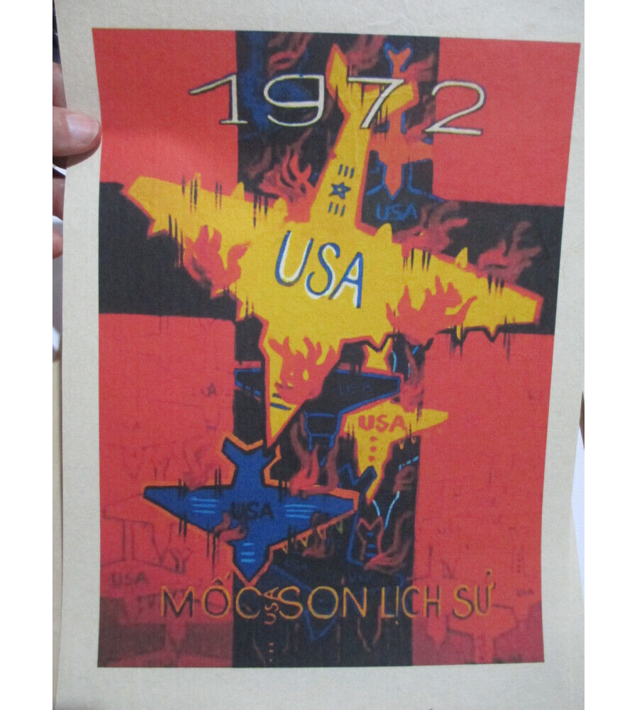 1972 Landmark USAF Planes Shot Down Vietnam War Propaganda Poster