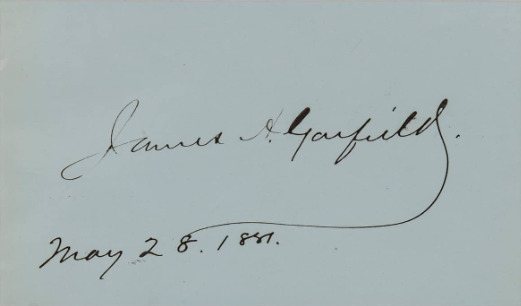 James Garfield Presidential Signed May 28 1881 Autograph Page JSA