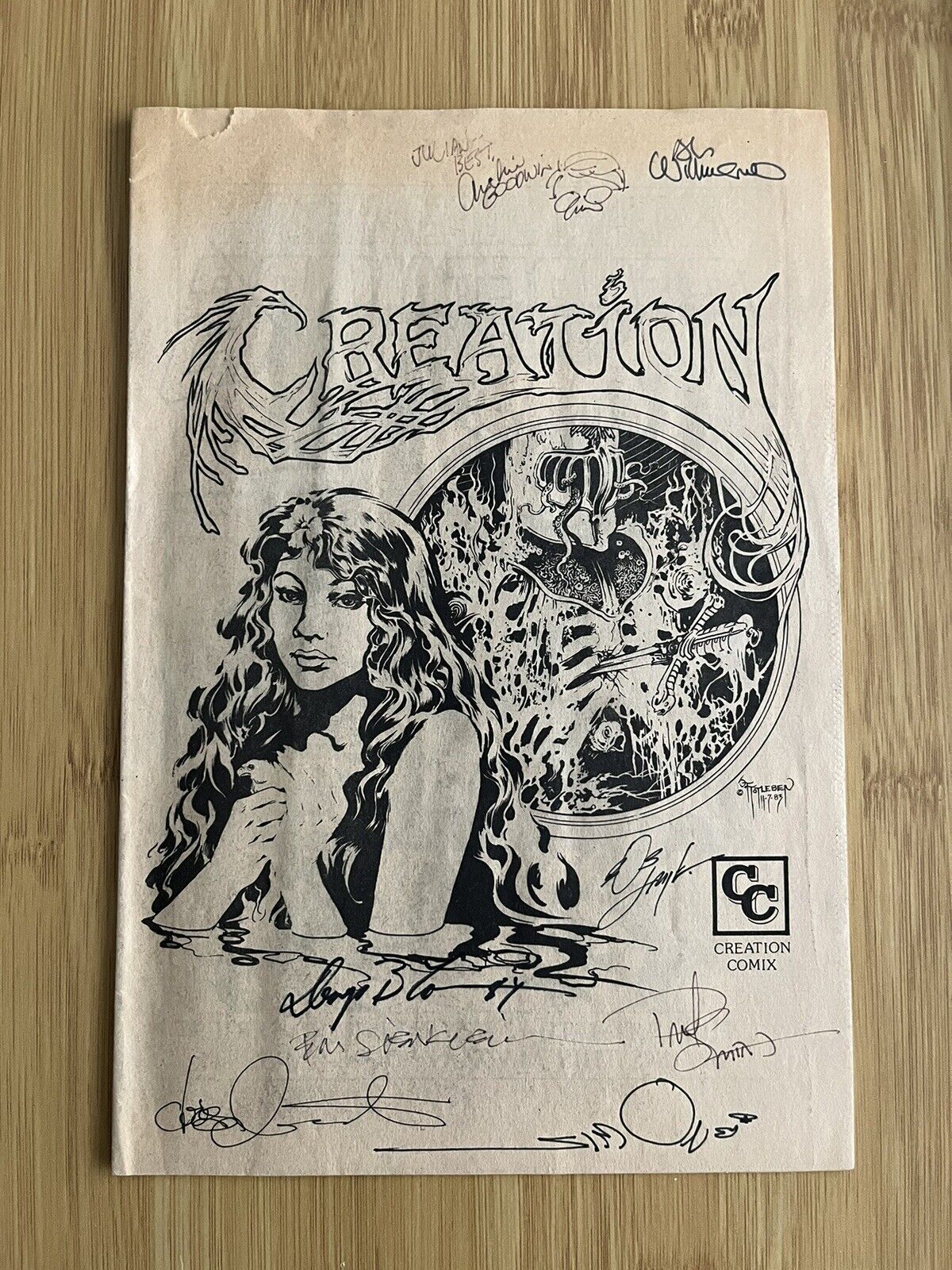 Creation Comix 1984 Program - Signed 8x by Claremont, Simonson, Sienkiewicz, etc