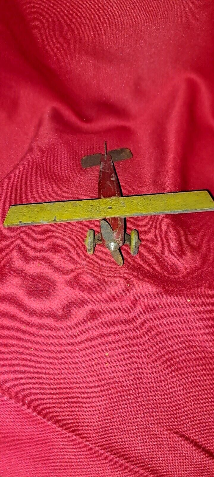 Vintage Toy Wood And Metal Airplane