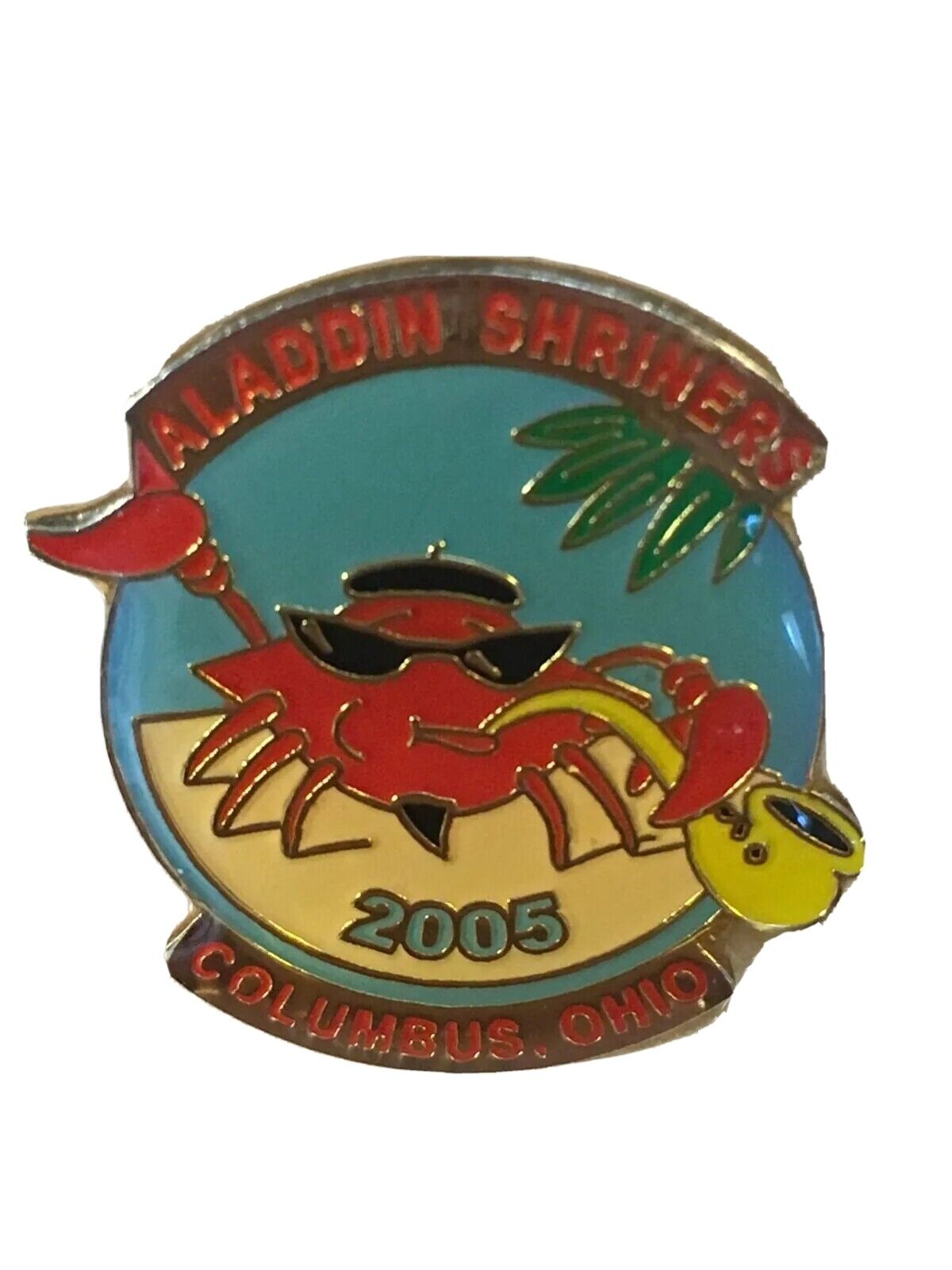 2005 Aladdin Shriners Columbus Ohio Lapel Pin Vintage Pinback  
