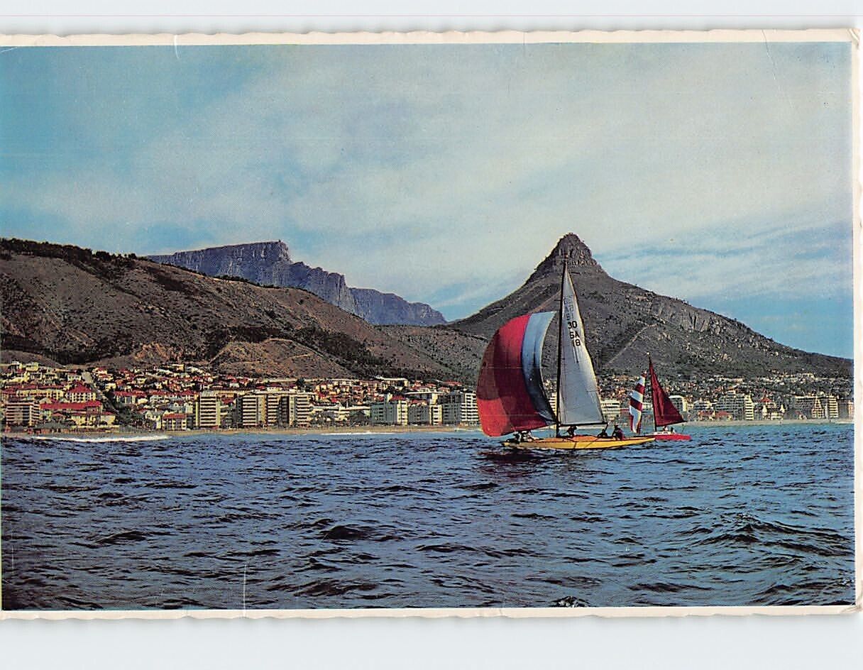 Postcard Small Craft Before a Fresh Breeze Off Sea Point South Africa