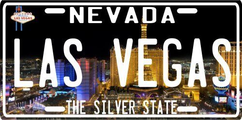 Las Vegas Nevada Souvenir Aluminum License Plate 
