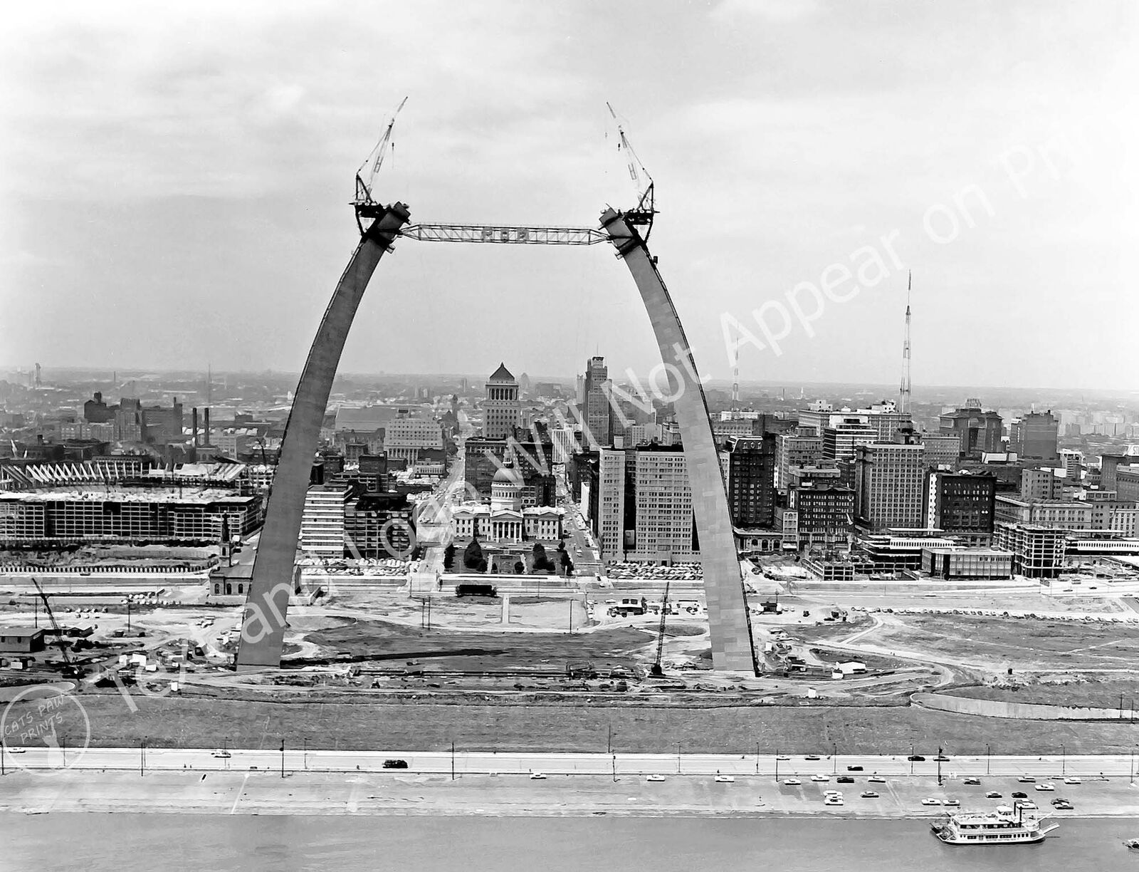 1965 Construction on Gateway Arch,St Louis Vintage/ Old Photo 8.5\