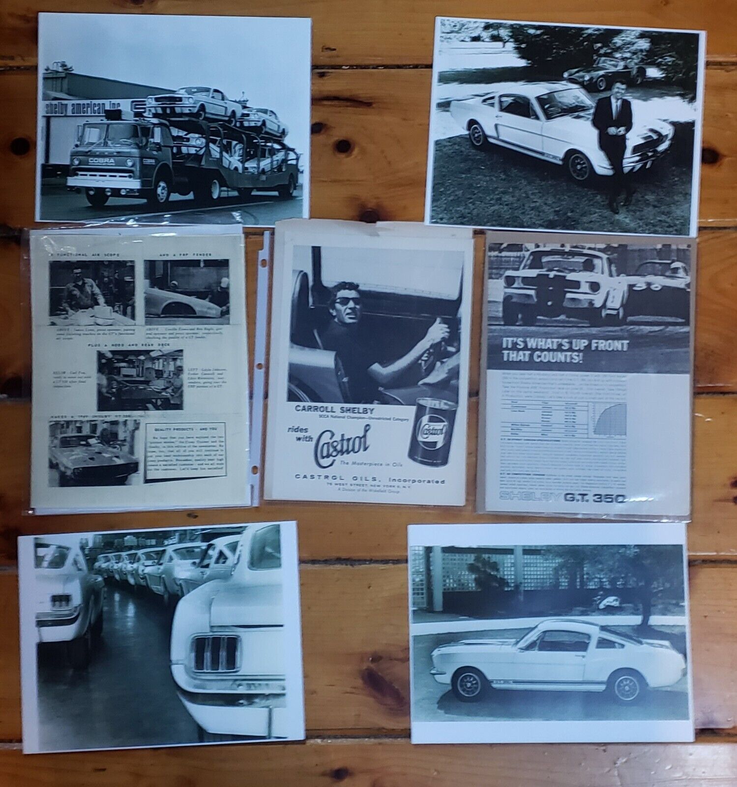 CARROLL SHELBY SHELBY AMERICAN ADVERTISING + MAGAZINE ARTICLES OF THE 1965 GT350