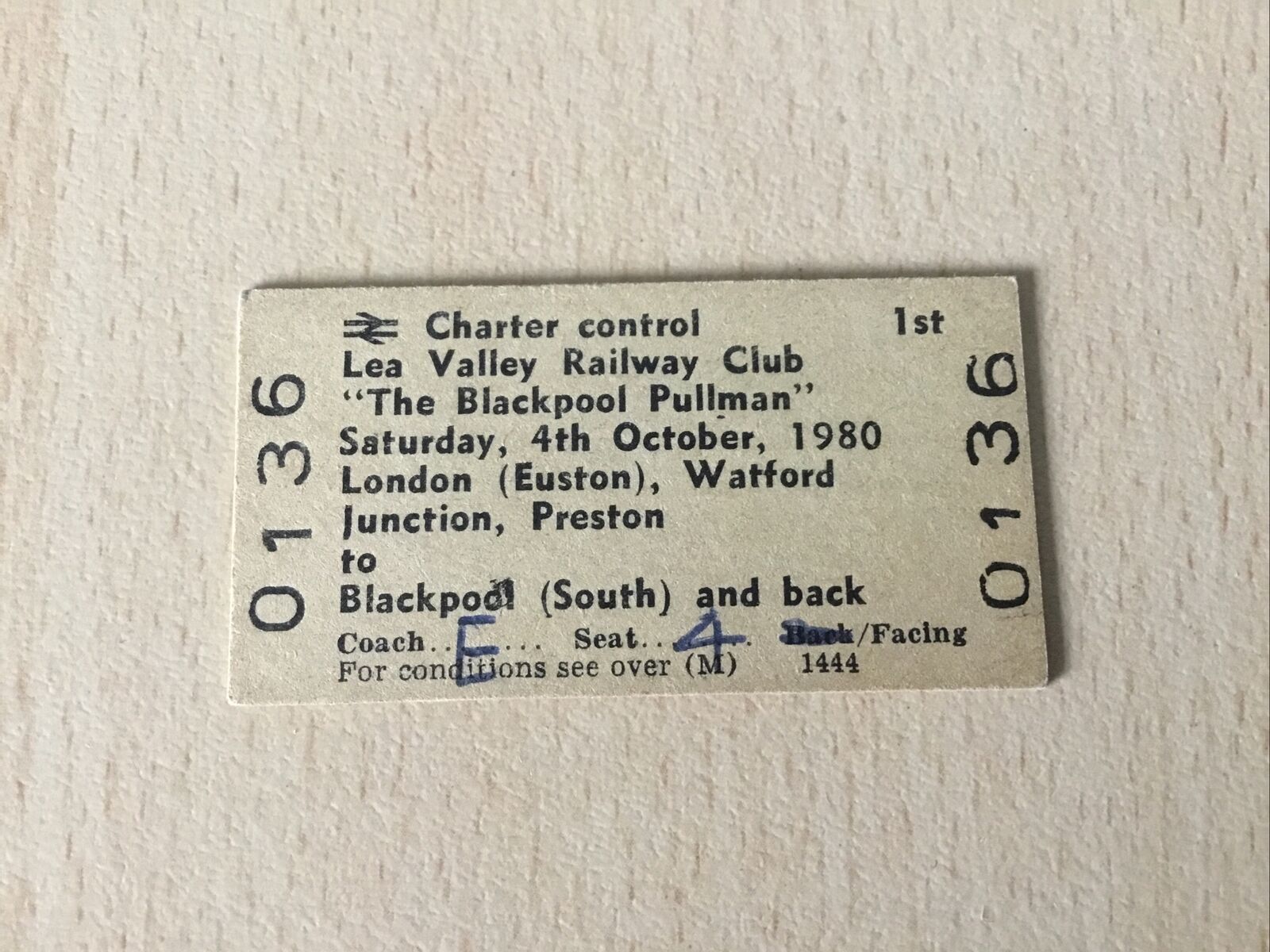 Charter Control,  (The Blackpool Pullman,  Euston. To. Blackpool,  1980 ) Da-87,