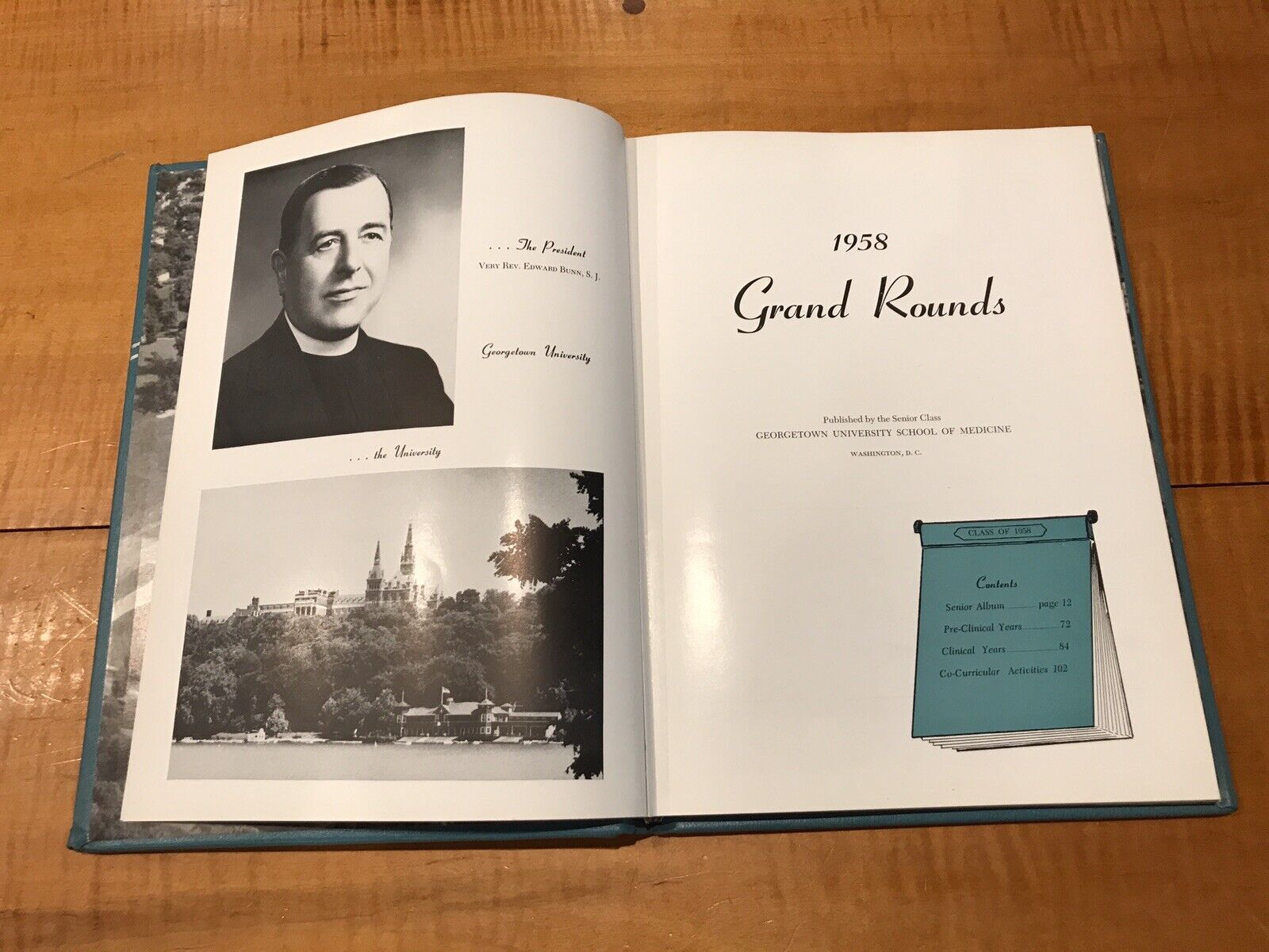 Georgetown University School Of Medicine Yearbook GRAND ROUNDS Wash. DC 1958 VTG