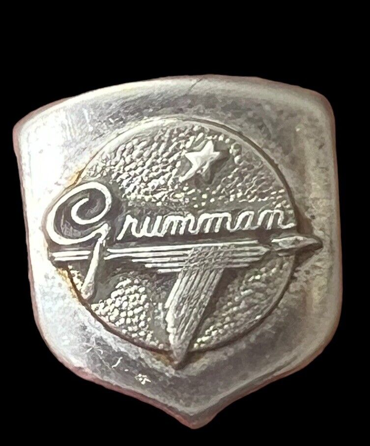 Vintage Grumman Aviation Sterling Silver Pin and Large Grumman Patch