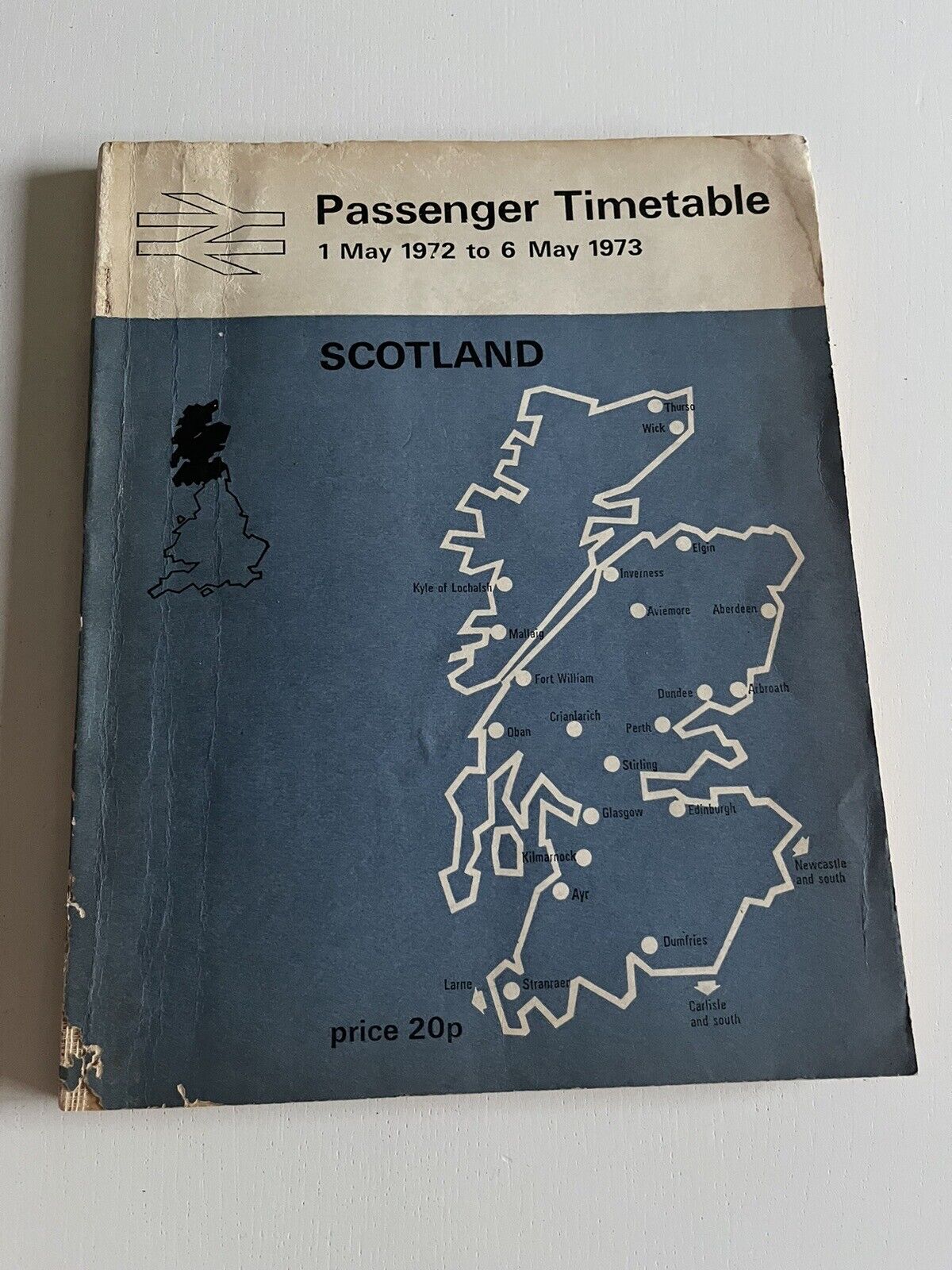 Vintage Railway Passenger Timetable 1 May 1972 To 6 May 1973 Scotland