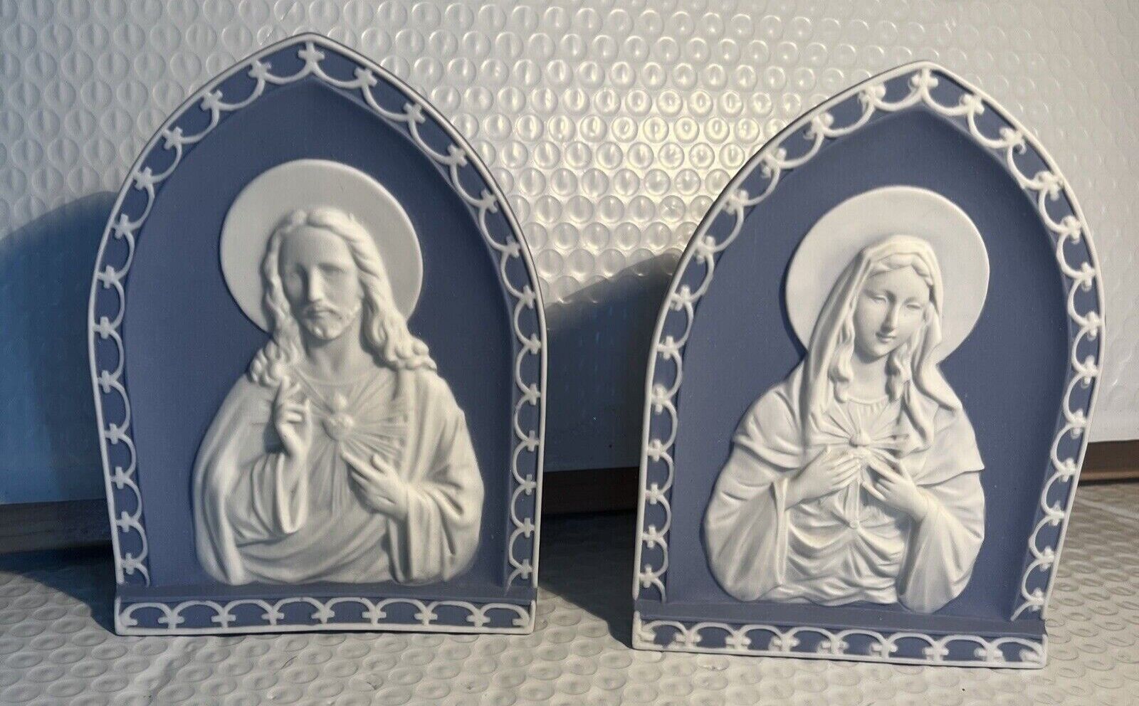 Vintage Virgin Mother Mary and JESUS HAND PAINTED JAPAN PORCELAIN 6\
