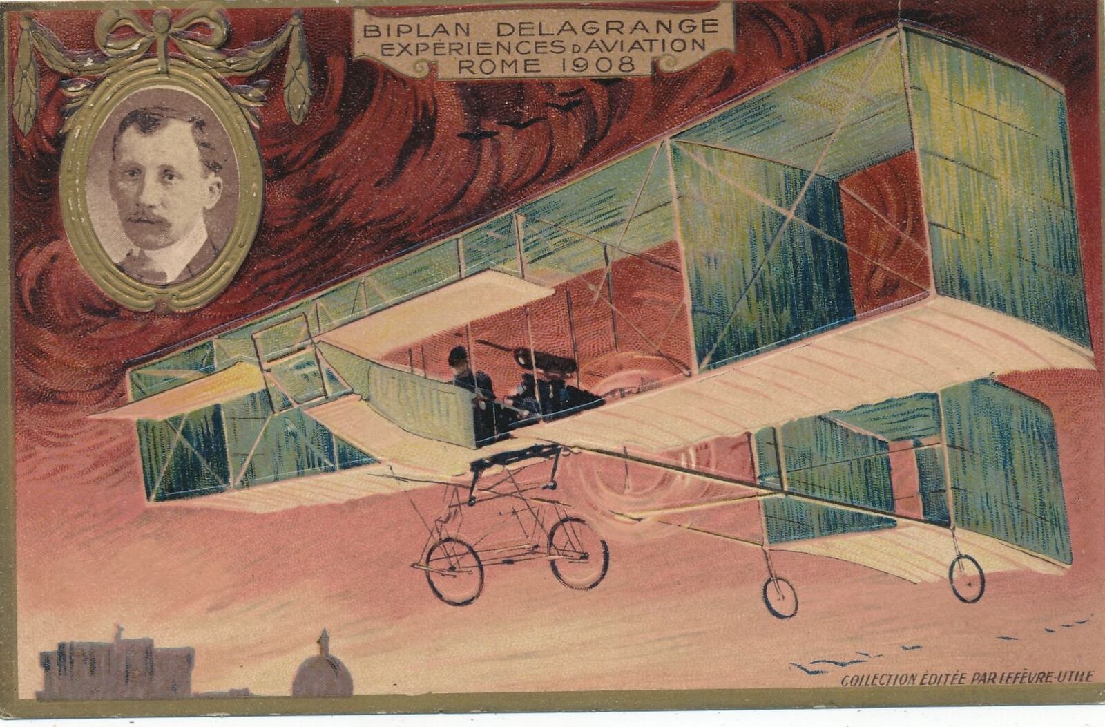 Leon Delagrange - French Aviation Pioneer Postcard
