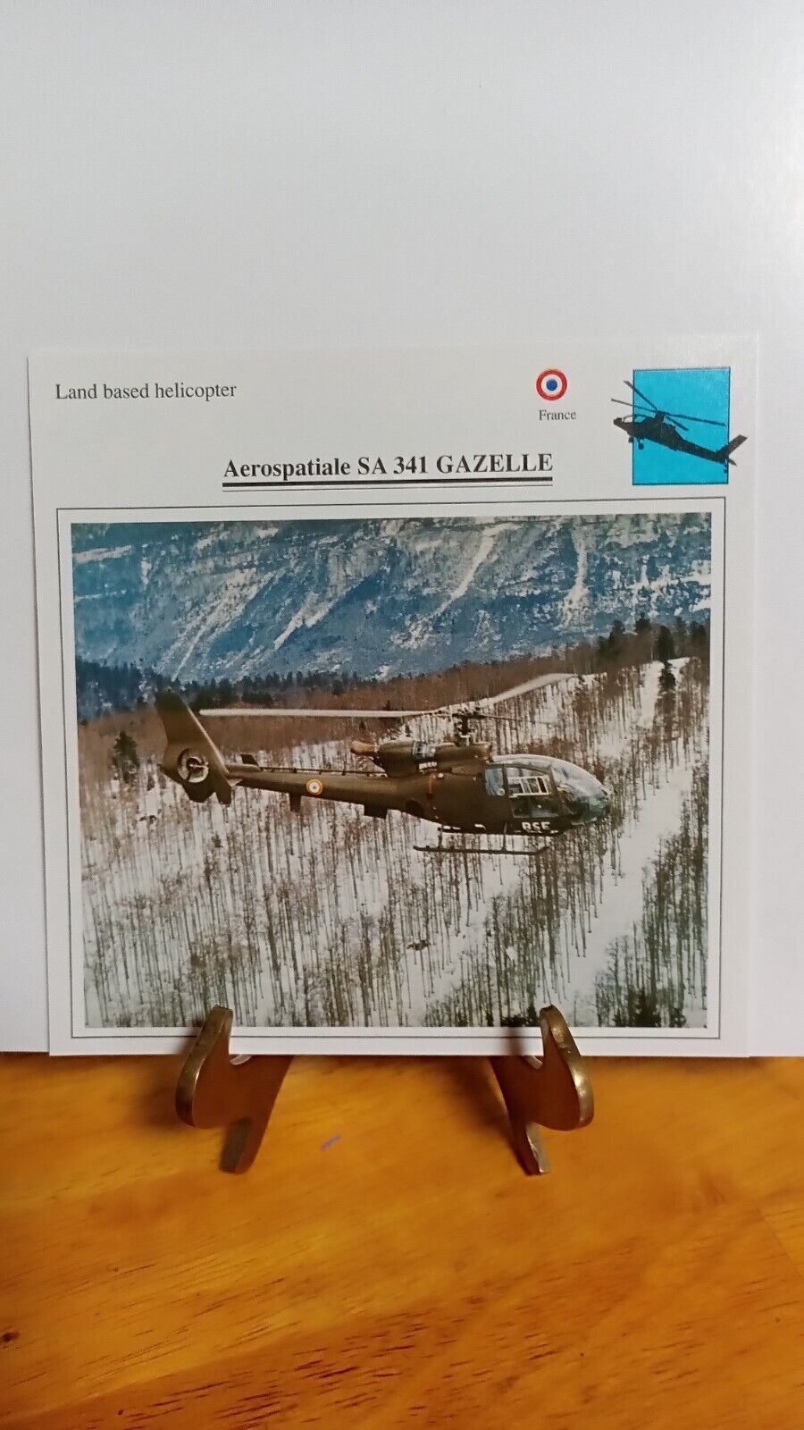 AEROSPATIALE SA 341 GAZELLE  Edito Warplane Air Military Card FRANCE