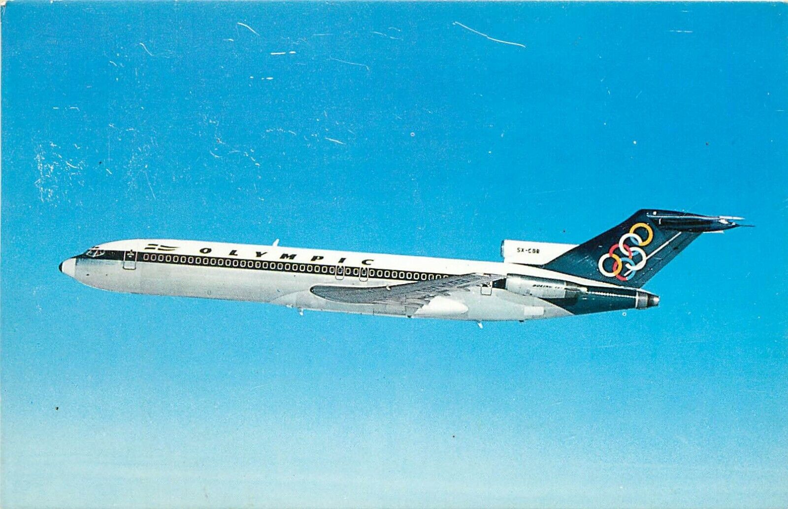 Olympic Airways Boeing Airplane Plane 727-200 Postcard