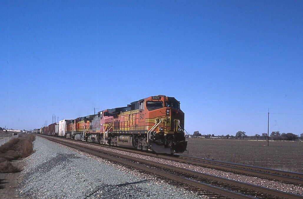 Railroad Slide - BNSF Railway #5421 Locomotive Stockton CA 2012 Freight Train