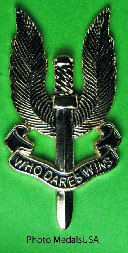British Special Air Service SAS Winged Dagger Cap Pin