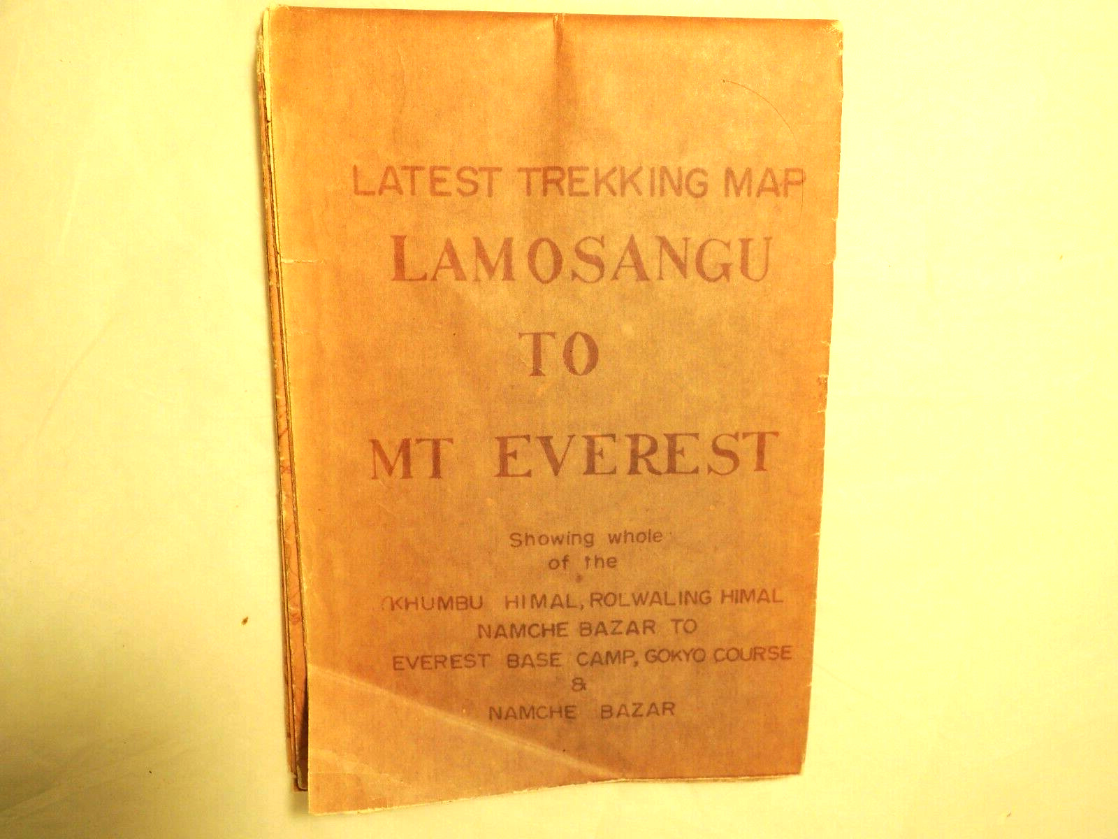Nepal Mt Everest Mountain Climbing Map Lamosangu To Mt Everest Made in Kathmandu